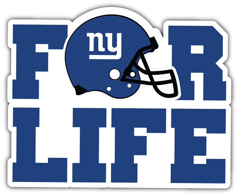 New York Giants For Life NFL Sport Car Bumper Sticker Decal “SIZES”