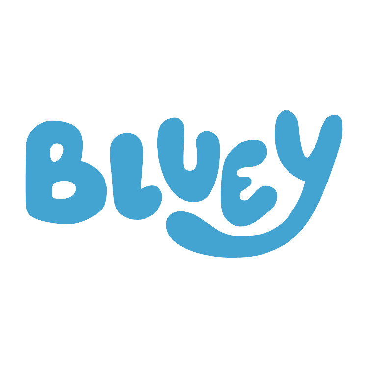 Bluey Logo 4.3″ x 2″ Die-Cut Permanent Vinyl Sticker Decal Oracal 651 Ice Blue