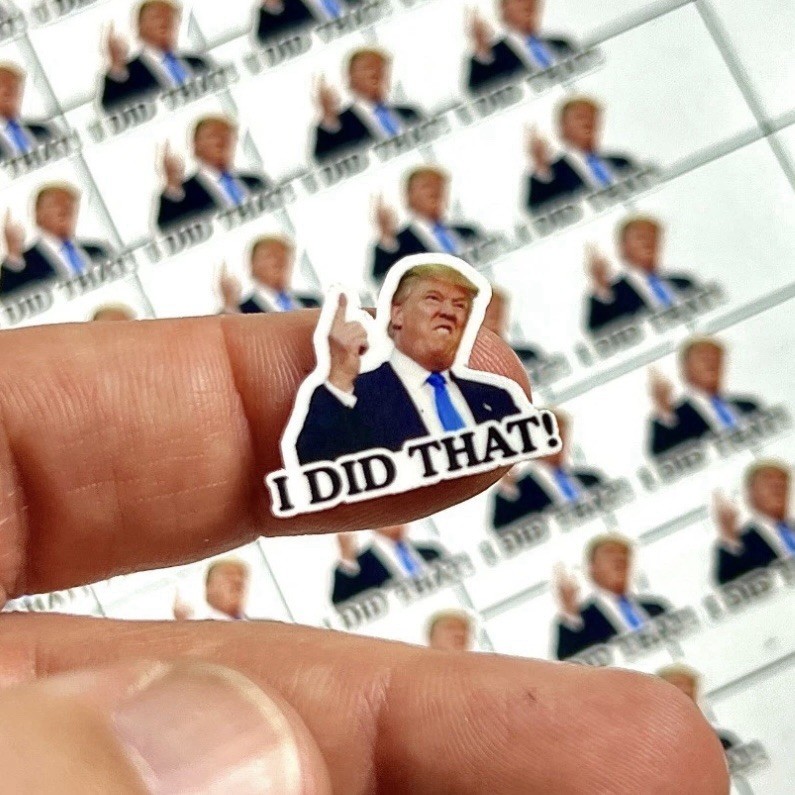200 Trump Stickers “I DID THAT” Gas Pump Waterproof Vinyl Laminated NEW 1×1″