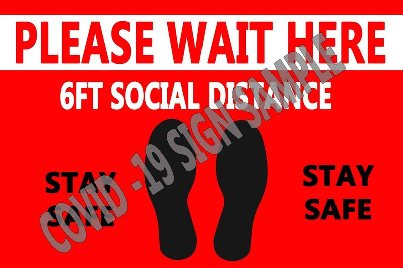 HD 6FT SOCIAL DISTANCE STICKER/FLOOR