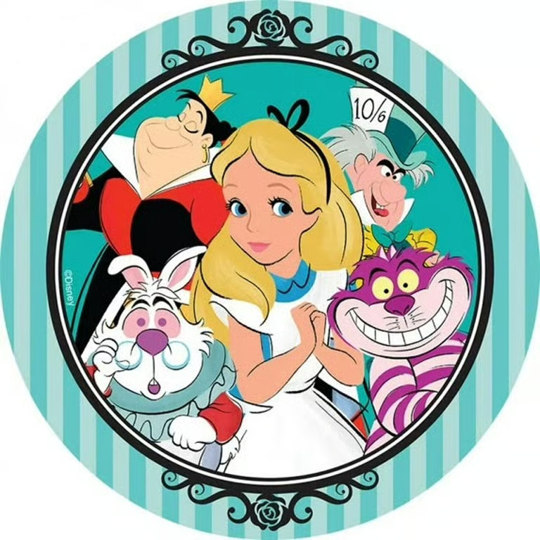 Round Alice in wonder land Sticker Decal Laptop Wall Mirror Cup Tumblr Locker gallery