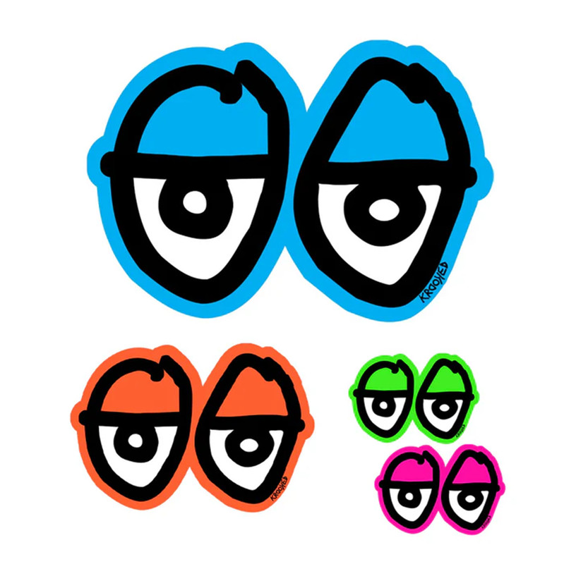 Krooked Cut Out Eyes Sticker Large Assorted Colors 6×11 Inch
