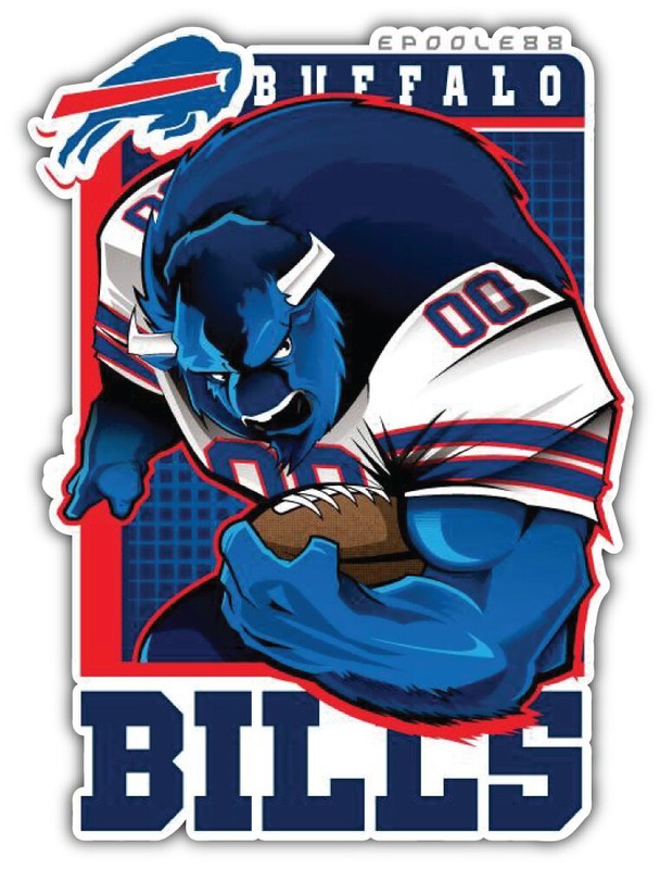 Buffalo Bills Football Logo NFL Sport Car Bumper Sticker Decal “SIZES”