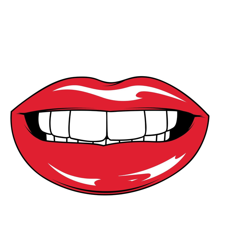Red Lips Sticker Decal