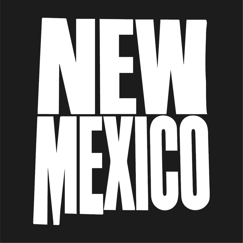 New Mexico State Typography Name Outline Vinyl Decal Word Art shape sticker