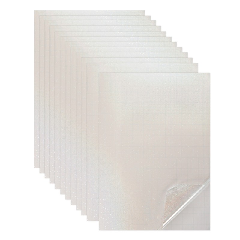 12 Sheets 8.3″x11.7″ Holographic Sticker A4 Self-Adhesive Film(Little Sand Star)