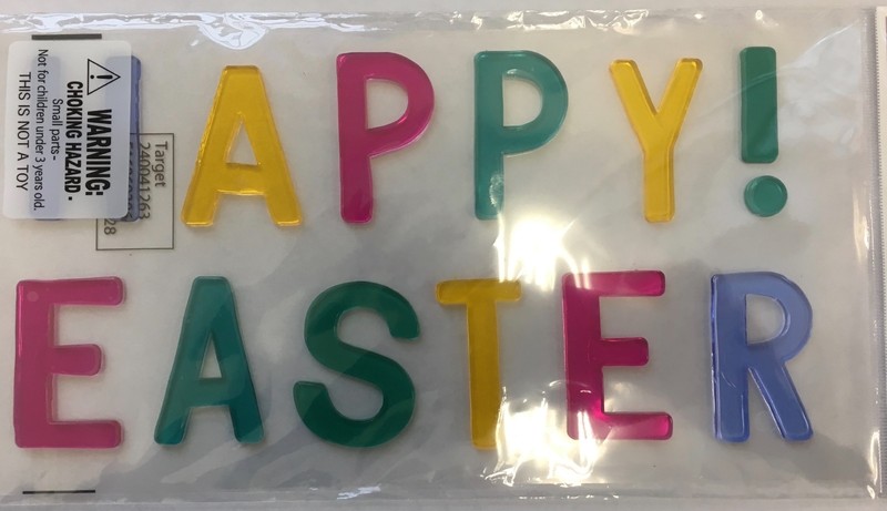 Happy Easter Window Gel Sticker Cling Decorations Spring Teacher Supply