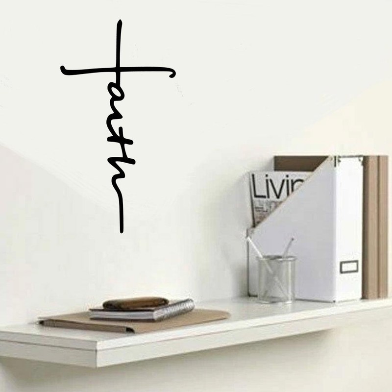 Faith Cross Christian Church Vinyl Decal Sticker for Car Window Wall Door gallery