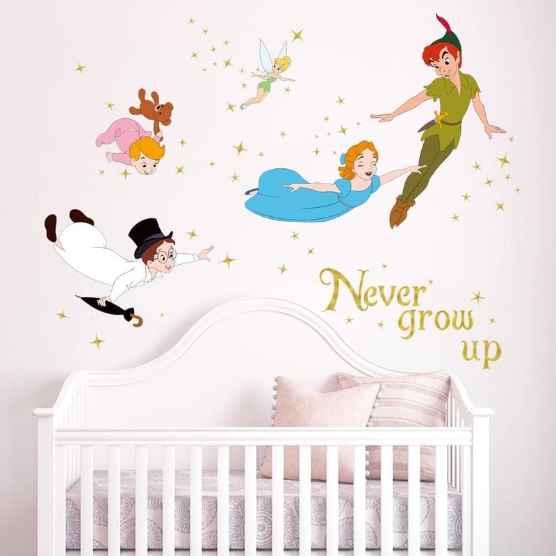 Never Grow Up Wall Decals Kids Bedroom Nursery Quote Stickers Star Design gallery