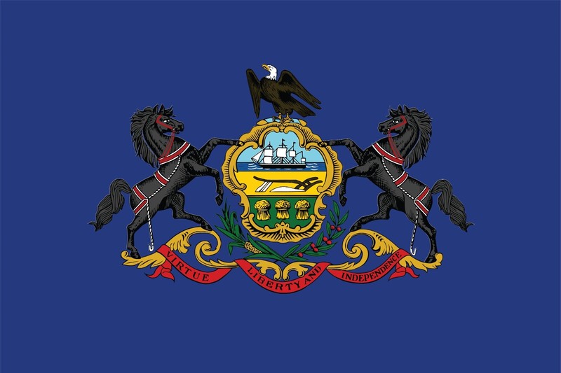 Pennsylvania State Flag Vinyl Decal Sticker Car Truck Bumper Laptop Mug Tumbler