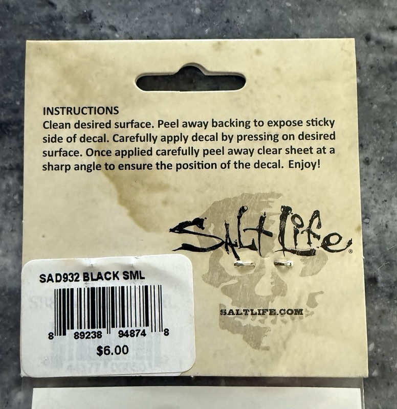 2 pcs Salt Life Vinyl Decal Sticker UV Rated for Car Boat Window Black Ocean gallery