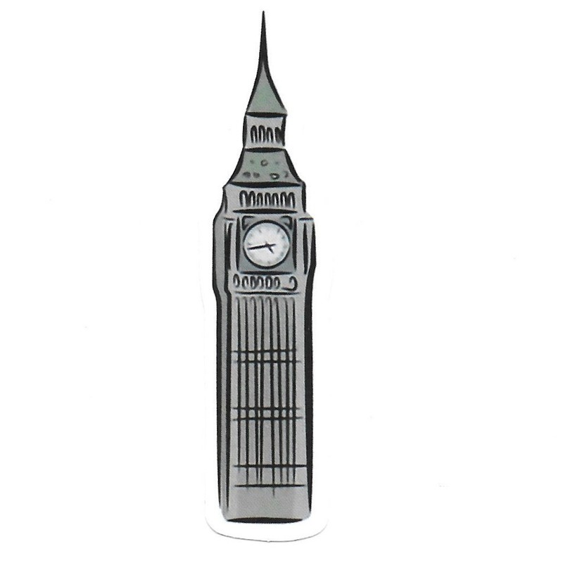 Big Ben London Vinyl Sticker Elizabeth Tower UK England Travel Souvenir Art