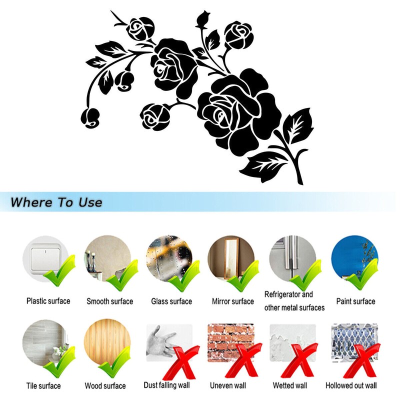 1pcs Flowers Butterfly Wall Stickers Car Window Door Laptop Art Vinyl Decal gallery