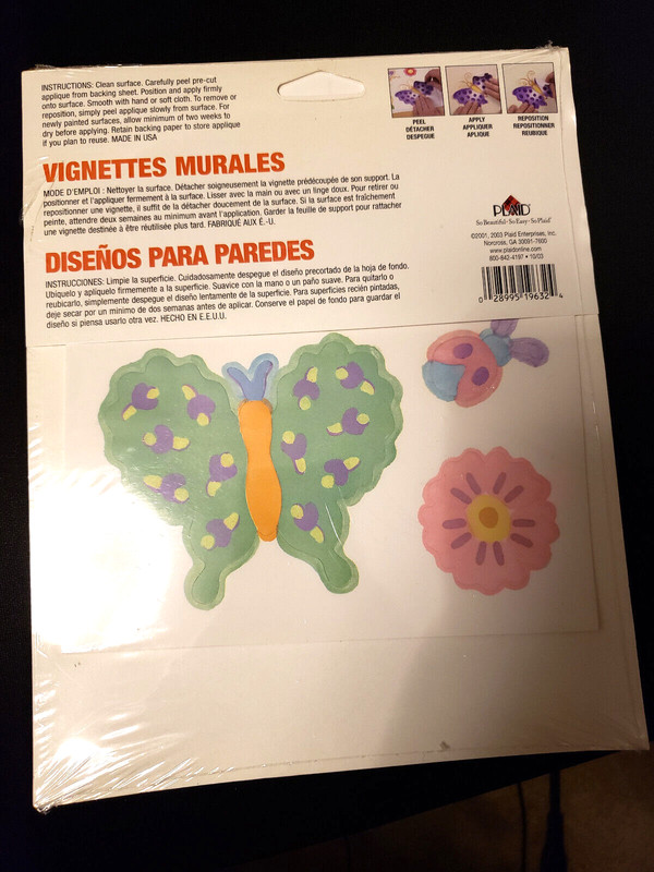 PLAID-Decor in a Day,-30 Wall Stickers includes flowers, butterflies, & ladybugs gallery