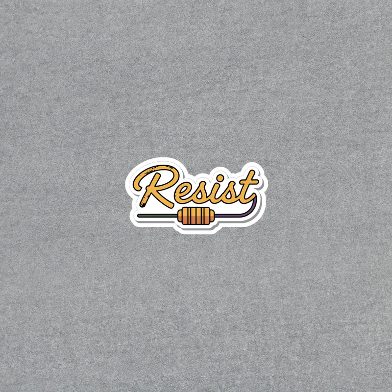 Resist Electronics Resistor Vinyl Sticker for Engineers & Makers #6151