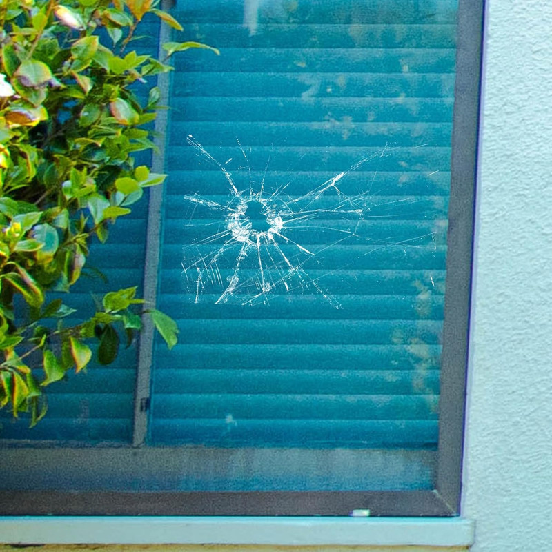 7.5" Broken Glass Decal - 3 Pack Waterproof Reusable Broken Screen Prank Sticker gallery