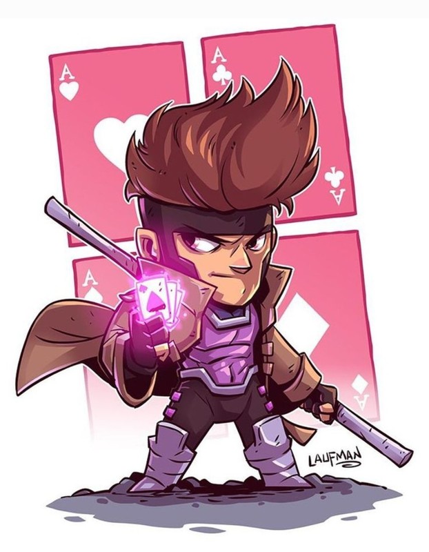 X-MEN’S GAMBIT X VYNIL, HIGH GLOSS, DIE-CUT STICKER