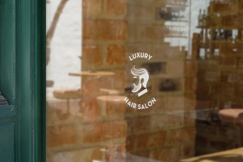 VΛ Custom Beauty Studio Window Decal Logo Sticker Business Sign Peel & Stick gallery
