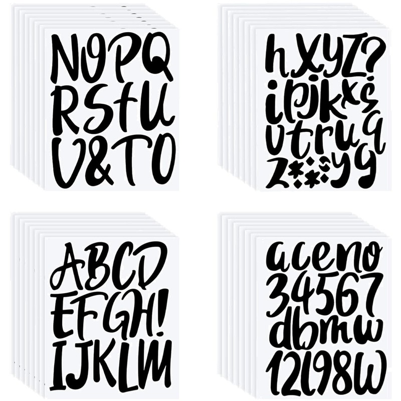 Modern Alphabet Letter Stickers – 8 Sheets