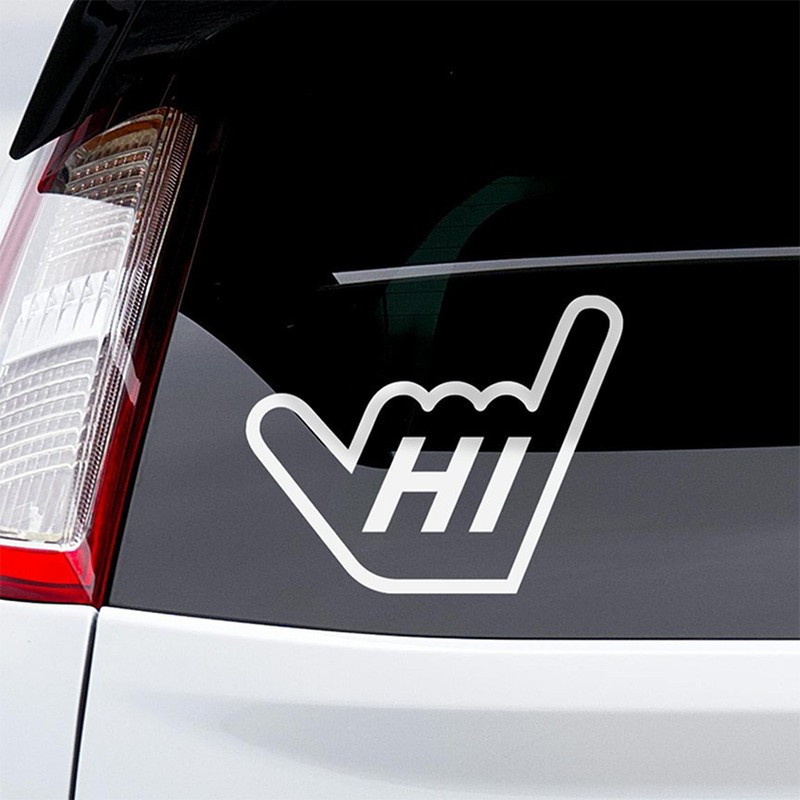 Hawaii HI Shaka Hand Hang Loose Aloha State Vinyl Decal Sticker- Car Wall Window