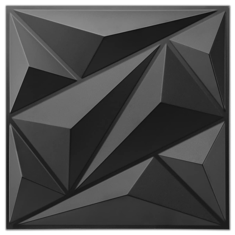 33 Pack 3D Diamond Textured Wall Panels - Elegant PVC Décor, Covers 32 Sq.Ft. gallery