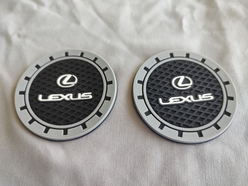 Set Of 2 Branded Neoprene Car Coasters, Red Sox Yankees Manchester Audi and re gallery