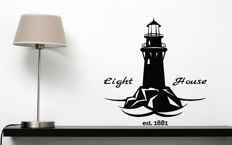 Vinyl Decal Lighthouse Device Light Sound Detect Coast Wall Sticker (n586) 