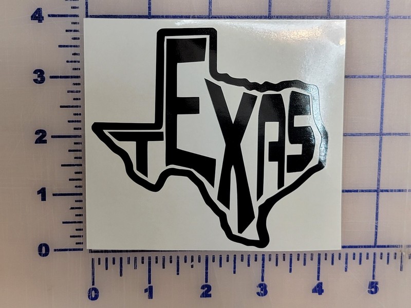 Texas State di-cut cut out decal of TEXAS American Vinyl Lone Star Outdoor Truck