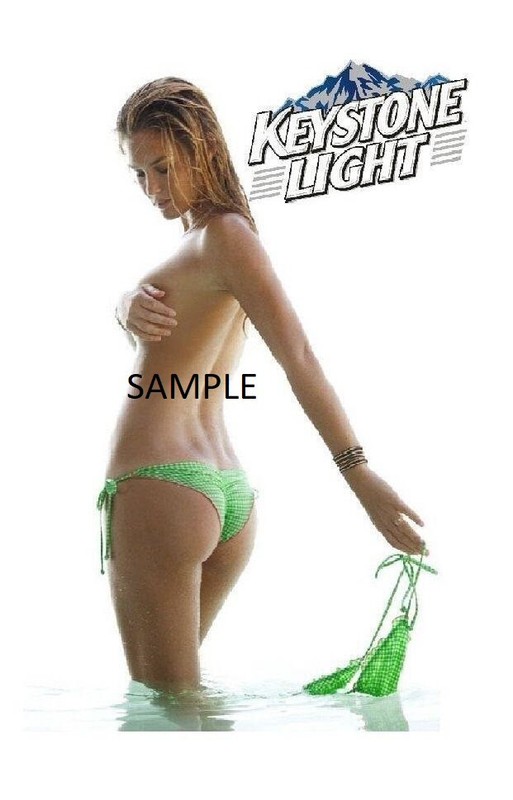KEYSTONE LIGHT GIRL REFRIGERATOR GLOSSY MAGNET CHRISTMAS MAN CAVE GAG GIFT SEXY