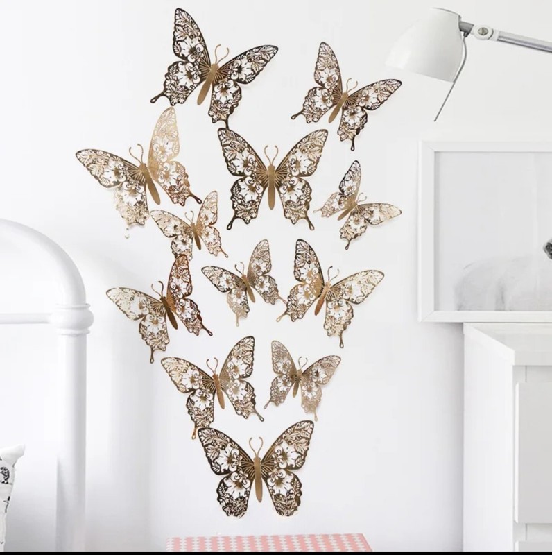 12 x 3D Butterfly Wall Stickers Home Decor Room Decoration Sticker Bedroom Cute gallery