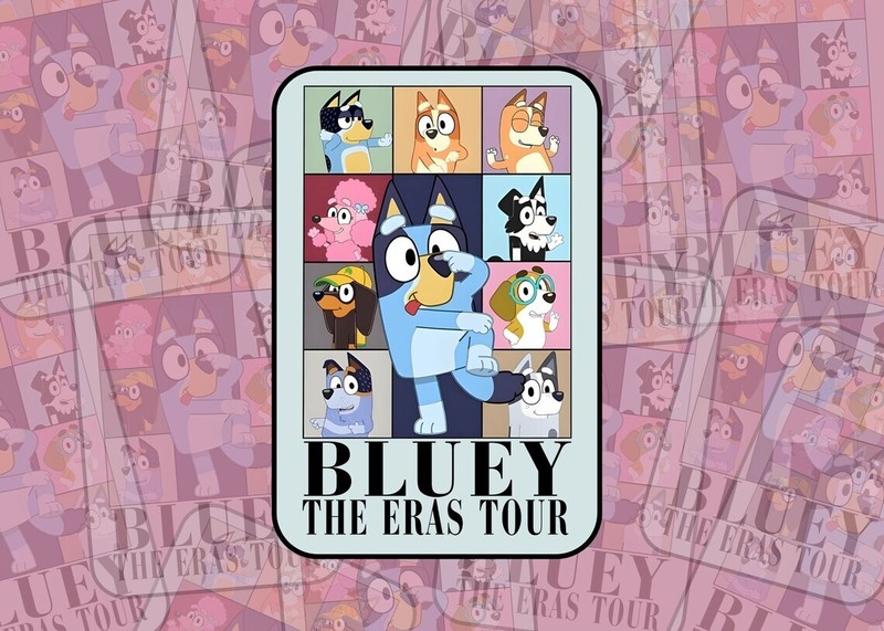 Bluey ET Sticker | Bluey Bingo & Friends Sticker | Waterproof Bluey Stick