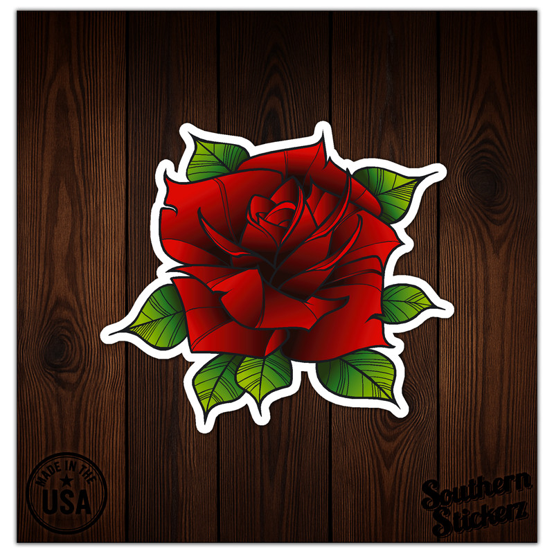 Red Rose – Vinyl Decal Sticker – Car Window Laptop – ebn9185