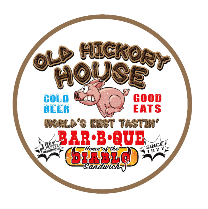 BBQ (Old Hickory House) Smokey and The Bandit - 4" Vinyl Decal Sticker Handmade