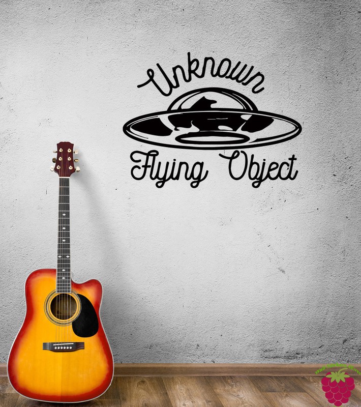 Wall Decal Unknown Flying Object Flying Saucer Space Vinyl Sticker (ed918)