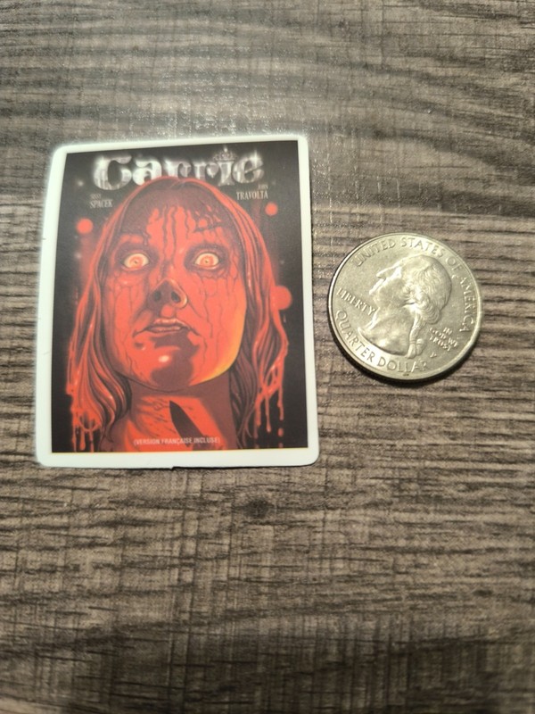 Carrie 1976 Movie Poster Sticker Horror Sissy Spacek Halloween Bloody Scary New!
