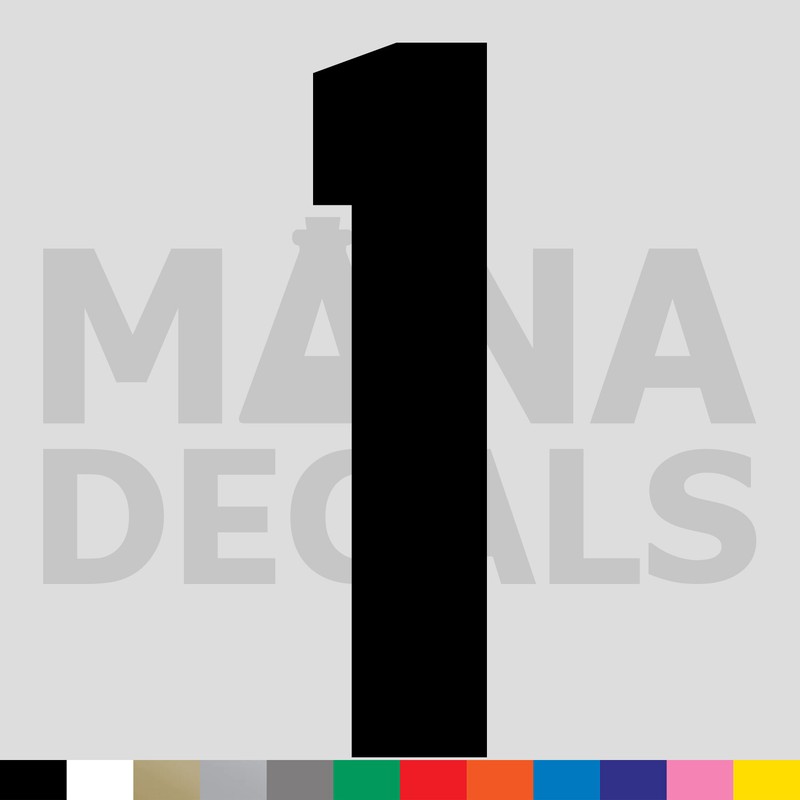 Number One 1 Vinyl Die Cut Decal Sticker – Jersey Sport Athlete