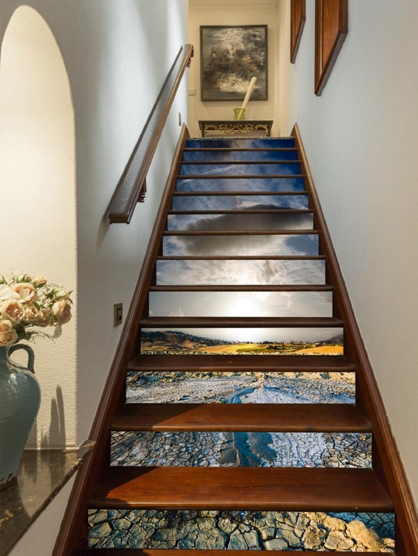 3D Dry Land Sun AZ1222 Stair Risers Decoration Mural Vinyl Wallpaper Kay gallery