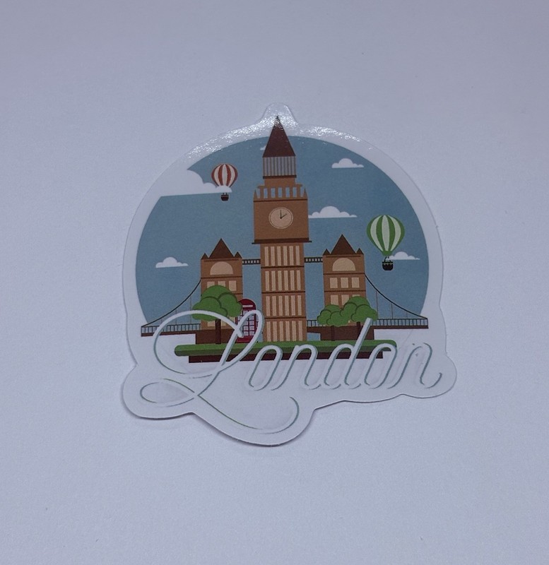 London Tower Bridge Sticker Ballon Travel City Tour Art Decal Vinyl Souvenir Tc9