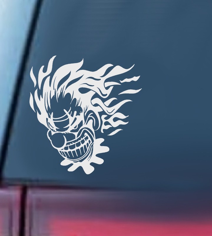 Psycho Crazy Clown Logo Vinyl Decal Sticker 5 inch wide