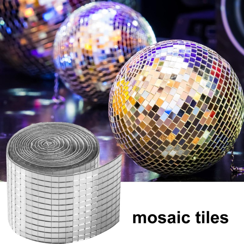 Acrylic Crafts Stickers Mosaic Tile Making Disco Mirror Ball Wedding Party Decor gallery