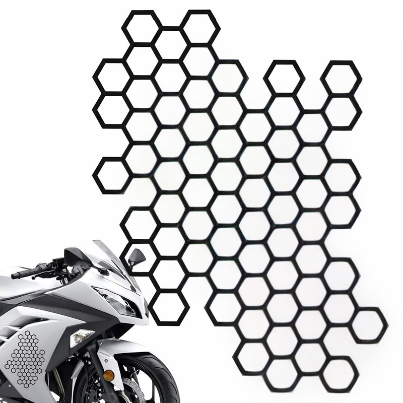 Weather-Resistant Lightweight Decorative Hexagonal Honeycomb Pattern Car Sticker gallery