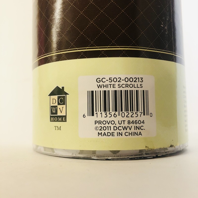 DCWV Decal Wall Art 126-inches by 18-inches Roll White Scrolls, Trim gallery