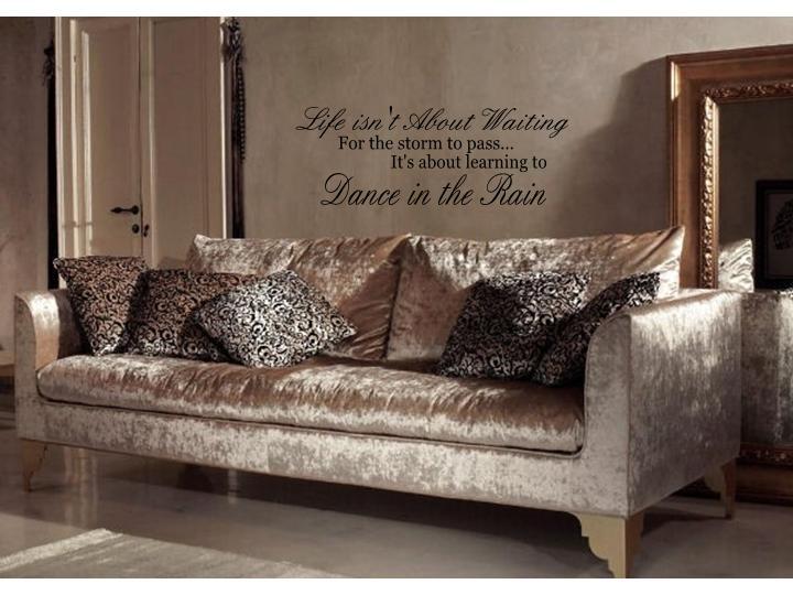 LIFE ISN’T ABOUT WAITING Home Room Wall Art Lettering Words Decal Decor Words