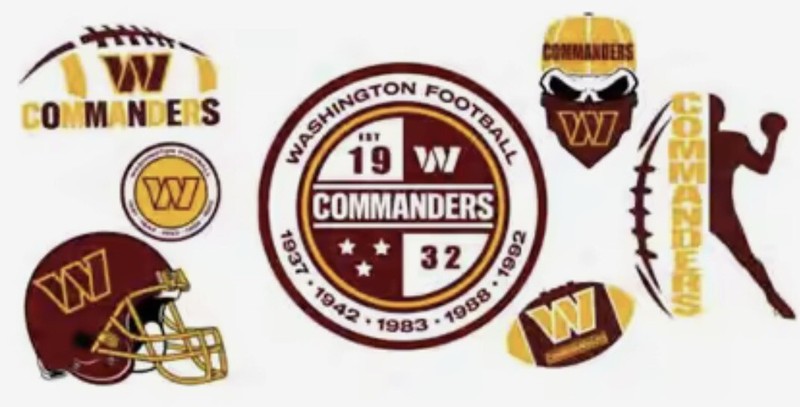 Washington Commanders Football DIY Transfer Sticker Cup Wrap DIY Glasses Bottles