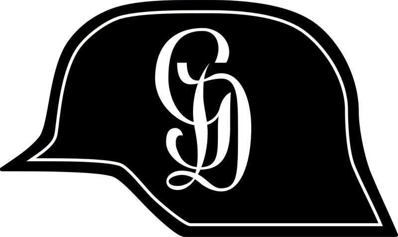 GROSSDEUTSCHLAND STEEL HELMET WW2 WWII Elite Div German GD Vinyl decal Sticker