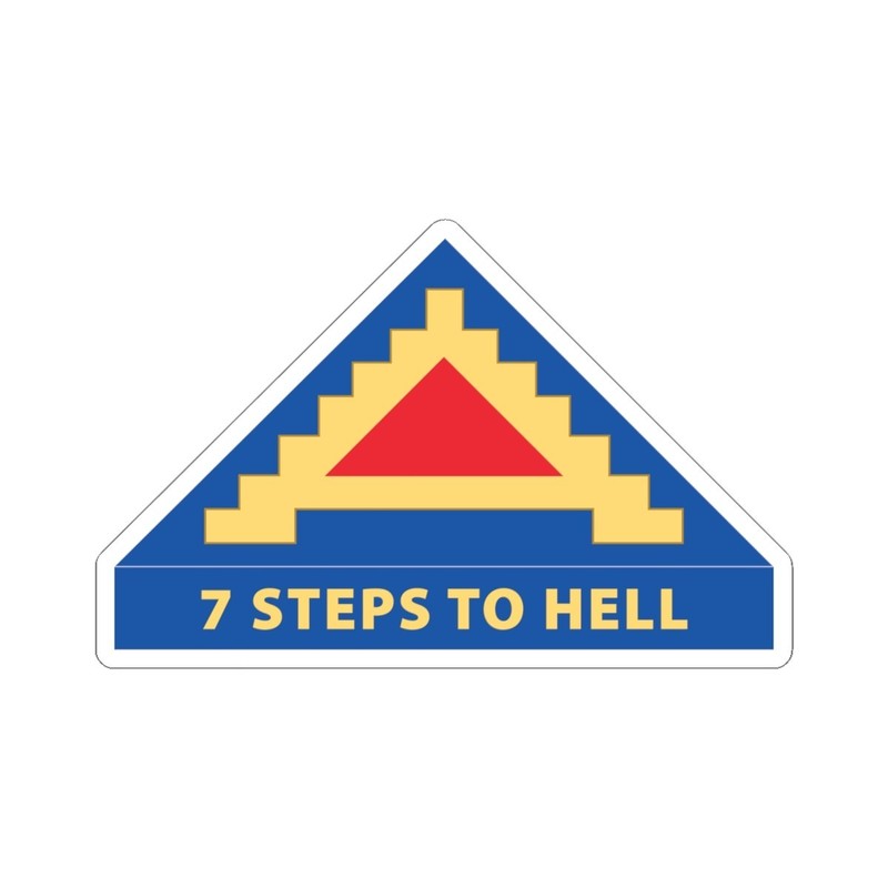 Kiss-Cut Stickers – 7th United States Army w 7 Steps to Hell X 300