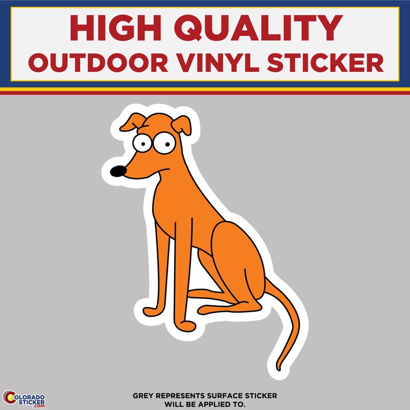 Santa’s Little Helper Dog from The Simpsons, High Quality Vinyl Stickers