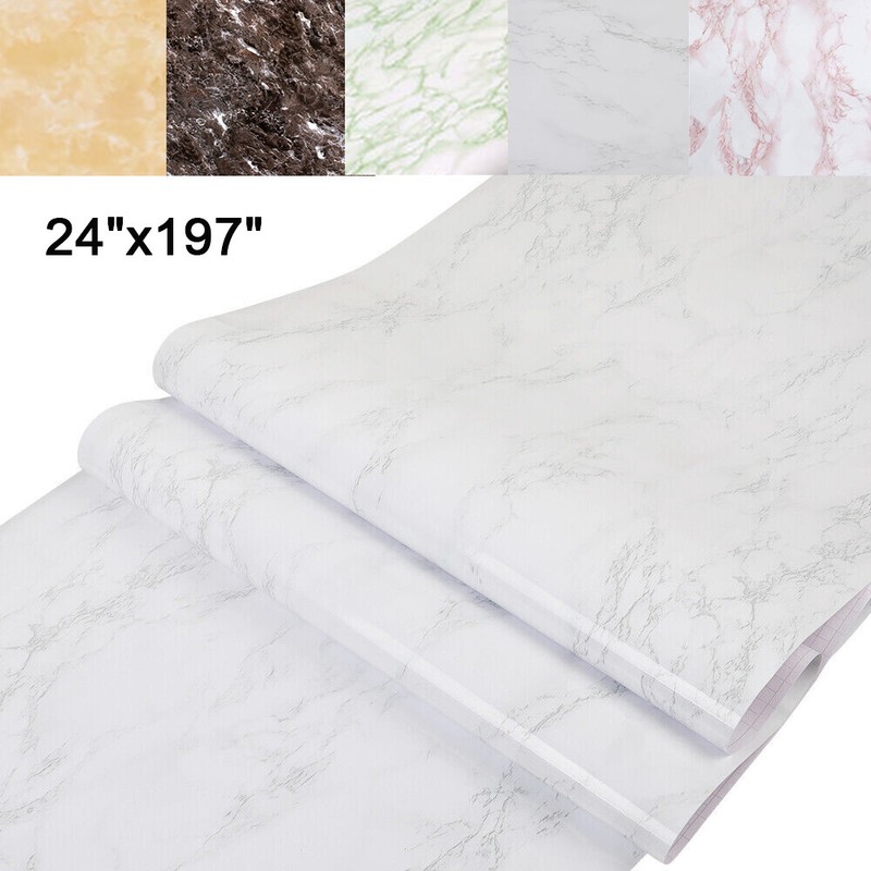 24″x197″ Marble Contact Paper Self Adhesive Peel and Stick Countertop Wallpaper