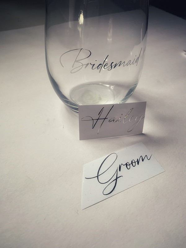 6" Custom Text Vinyl Lettering Sticker Decal Personalized Script Fonts In Chrome gallery