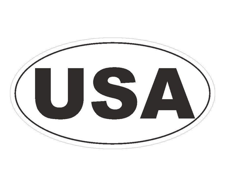 United States USA EURO OVAL Bumper Sticker or Helmet Sticker D137 Laptop Phone